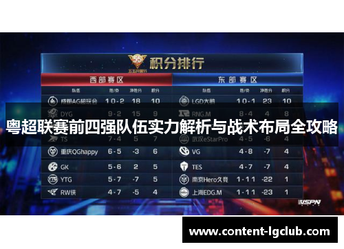 粤超联赛前四强队伍实力解析与战术布局全攻略
